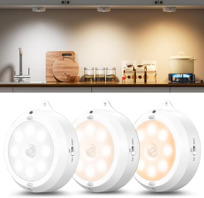 Bewegingssensor Verlichting - Nachtlampje Slimme Kastverlichting - Automatisch Verlichten - 3 Kleurtemperaturen Dimbare - 3 stuks - Wit
