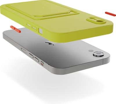 Backcover hoesje met pashouder - Geschikt voor iPhone Xr hoesje - Pasjeshouder shockproof case - Ruimte voor pasjes - Siliconen hoesje lichtgroen / groen