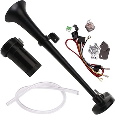 SVN® Luchthoorn - Luchthoorn 12 Volt - Toeter - Luchthoorn Met Compressor - Zwart - ‎45cm x 11cm x 10cm