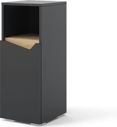 Vicco Marelle Midikast – 30 x 74.5 cm met deur en open vak Antraciet