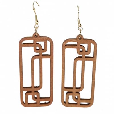 Oorbellen bruin zilver window
