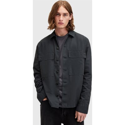 AllSaints Sanpha Ls Shirt Garnet Blue Taglia: XS | Camicie Casual Outlet | Uomo | Blu