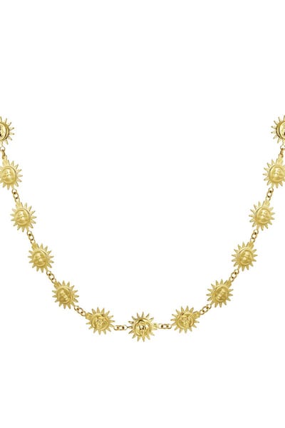 Bijoutheek Collier Zon Maan Goud