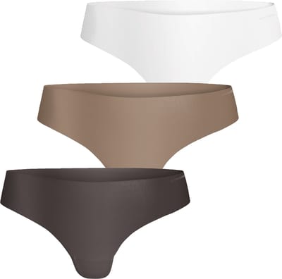 Björn Borg dames Invisible thong - string (3-pack) - wit - bruin - bruin