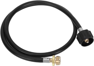 Slangadapterconverter 1,2 M met Goede Afdichting voor Campingkachel en Barbecue, Verbindt 1 Inch Cilinder tot 20 Lb, Duurzaam en Betrouwbaar