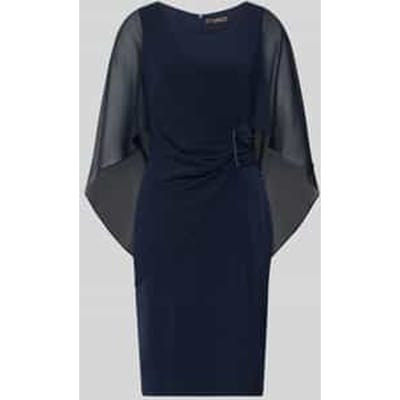 Knie-lange cocktailjurk met ronde hals