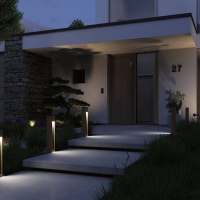 Bolderlamp Trabia IP44 hoekig 600 mm 3000K 3,5W 230lm 230V 38° Hout GU10 Hout