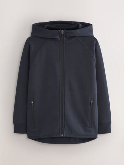 Next - Jongens - Tech Sportswear hoodie met doorlopende rits - Blauw