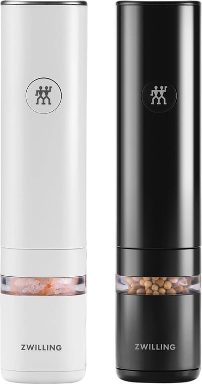 ZWILLING Enfinigy Serie - Elektrische Koffiemolen - Zwart en Wit - LED-Verlichting - Keramisch Maalmechanisme