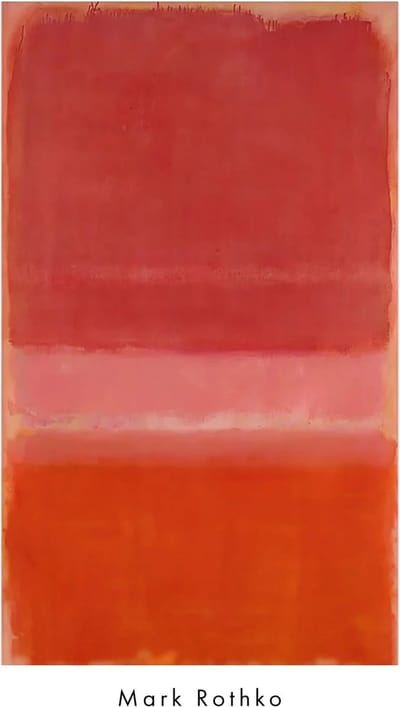Kunstdruk Mark Rothko Untitles Red 1956 56x89cm