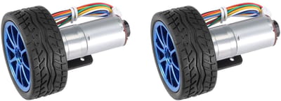 OmGoods - Dailygoody - Encoder Gear Motor - Mini Motor voor Robot Modellen - 65mm Wielen - 100RPM - Geschikt voor robotica - DC 6V