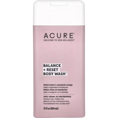 ACURE, Gel douche, Balance + Reset, Pastèque et mandarine, 350 ml (354 ml) white