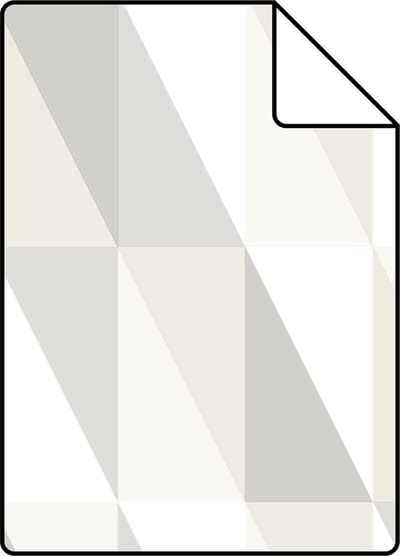 Proefstaal ESTAhome behang grafische driehoeken zilver, grijs en beige - 26.5 x 21 cm - 138922-S