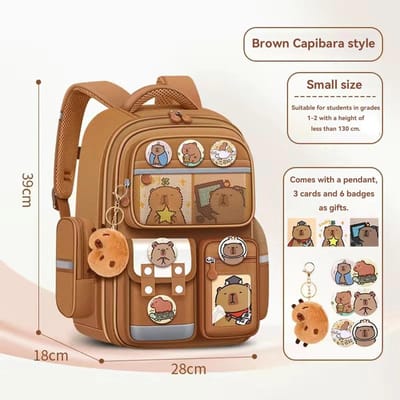 Capybara Schooltas Waterdichte Rugzak Grote Capaciteit Verlicht de Last Beschermt de Wervelkolom Bredere Banden Rugzak voor Studenten Cadeau