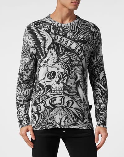 Pullover Ronde Hals Tattoo