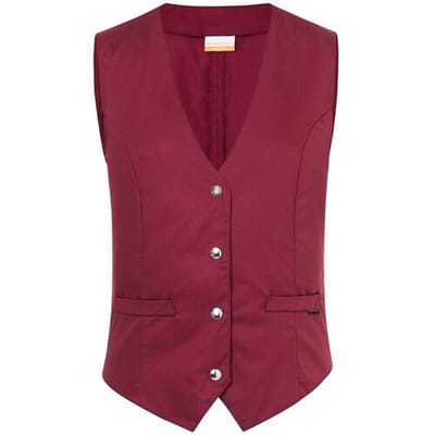 (6 stuks) KARLOWSKY Dames Gilet Lena - Bordeaux - Maat: 34