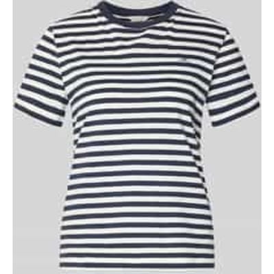 T-shirt met ronde hals en labelstitching