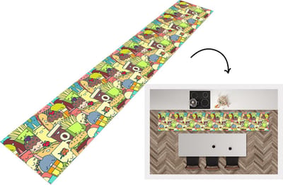 Keukenloper - Loper keuken - Kawaii - Patronen - Fast Food - 300x50 cm - Keukenloper vinyl