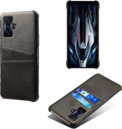 Backcover met Opbergvakjes + PMMA Screenprotector voor Xiaomi Poco F4 GT _ Zwart