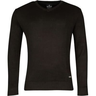 Baileys Trui Cotton V-Neck Allover 2-Tone Donker Groen / male