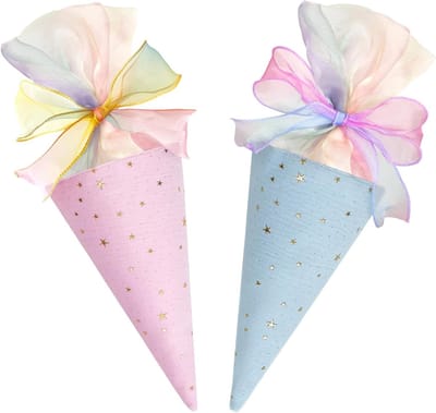 Set van 2 kleine snoezige zakjes voor kinderen, perfect voor het vullen met snoep, ideaal voor de eerste schooldag en feestjes