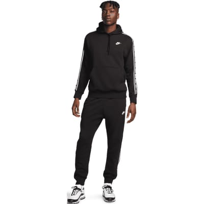 NIKE M NK CLUB FLC GX HD TRK SUIT Heren Trainingspak - Zwart - Wit - Maat S