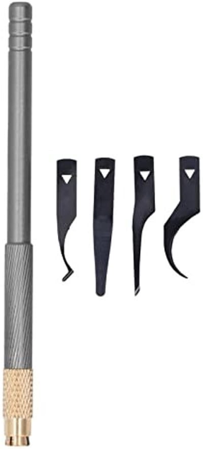 aladdien Chip Reparatie Mes Set - Multifunctioneel Gereedschap - Grijs - Dunne CPU Remover - Ideaal voor Printplaat en Moederbord