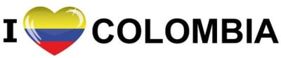 Sticker - I love Colombia - 19 x 4 cm - colombia - landenthema