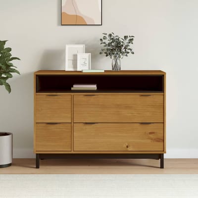 vidaXL - Ladekast - FLAM - 110x40x80 - cm - massief - grenenhout