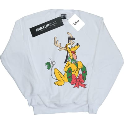 Disney Heren Pluto Kerstmis Rendier Sweatshirt (Wit)