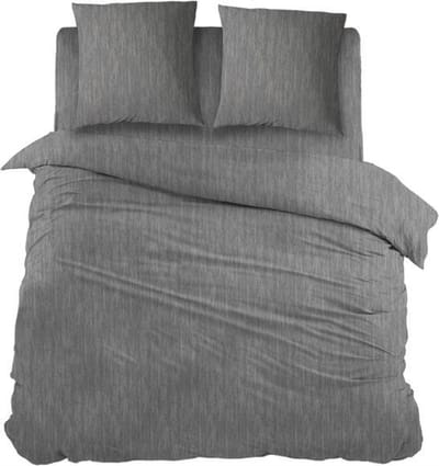 Snoozing Brigitte - Dekbedovertrek - Tweepersoons - 200x200/220 cm + 2 kussenslopen 60x70 cm - Antracite