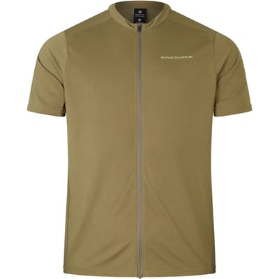Endura Loop S/s Zipped Jersey Tweed Green - XXL