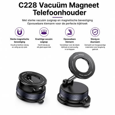 NOFA,Yesido Magnetische Telefoonhouder Auto-360 draaibaar-Sterke Magneet-Zwart