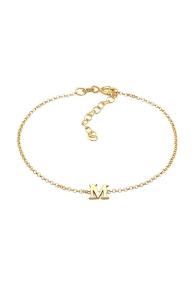 Elli - Armband - Dames Hanger letter M Basis in 925 Sterling Zilver - Dames