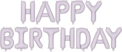 Happy Birthday Ballonnen Set Mat Paars