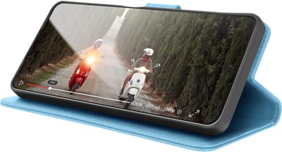 Zanae, Hoesje geschikt voor Huawei Y6S / Y6 2019 / 8A - Wallet Case & Stand, Lichtblauw