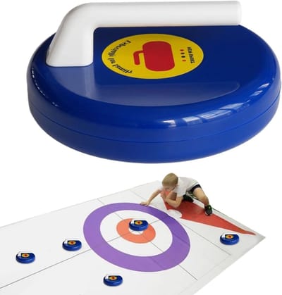 Shuffleboard Pucks - Tafelspel Set - Recreatief Spelen - Compact Draagbaar - 11 cm - Blauw