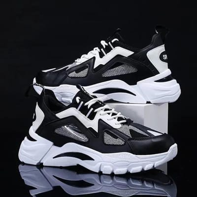 Heren Sportschoenen Lente Nieuw Mesh Ademend Casual Sportschoenen Modieuze Dikke Zool Lichtgewicht Hardloopschoenen 39