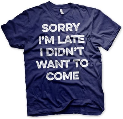 Hybris T-shirt 'Sorry I'm Late' SH-1-15758-H15-14