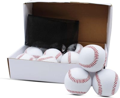 Honkballen Set - Oefenballen Training - Sport Vaardigheden Verbeteren - Duurzaam Synthetisch Leer - 12 Stuks - Wit
