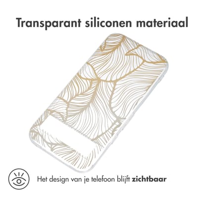 imoshion Hoesje - Geschikt voor Google Pixel 8a - Design hoesje verpakking - Golden Leaves