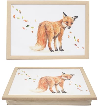 Cosy Creations Schootkussen – Laptray – Dienblad met kussen - Laptoptafel - Schoottafel rode vos 44 x 33 x 6 cm