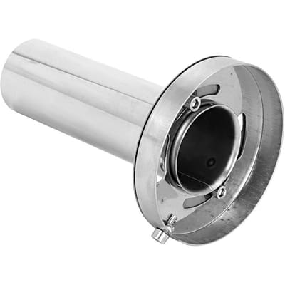 Silencieux d'échappement à tête ronde amovible et réglable pour voiture (4.5in) gray