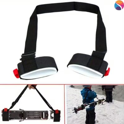 1 stuks Verstelbare Ski Draagband - Universeel - Zwart - 66 cm - 120 cm