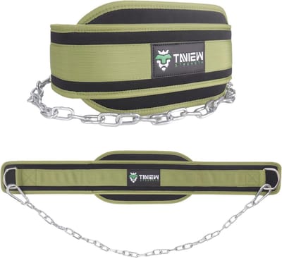 Verzwaarde Dip Riem - Ketting Riem - Kracht Training - Heavy Duty - Eén Maat - Groen