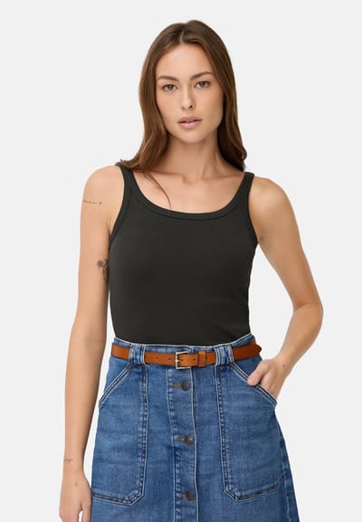 camel active Top van puur katoen - Maat womenswear-XXS - Zwart