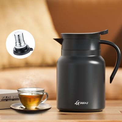 1L Intelligente Temperatuurweergave Sudderende Theepot Gesmoorde Geweekte Theepot Zet Thee Pot Geschikt Voor Zwarte Thee Oolong Thee Theeservies black