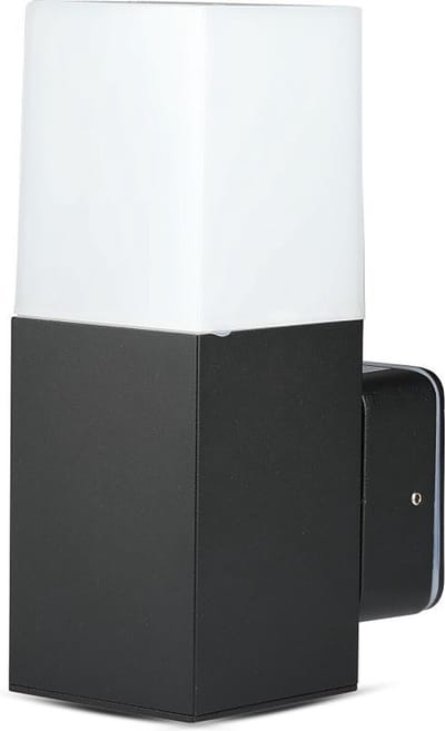 LED Tuinverlichting - Wandlamp Buitenlamp - Viron Hyno - GU10 Fitting - Rechthoek - Mat Zwart - Aluminium