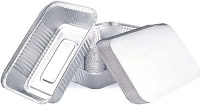Kapsalon bak - 911 ml - 100stuks - + deksel - Aluminium - alubak