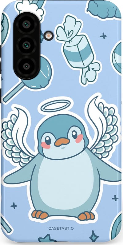 Casetastic Hoesje Geschikt voor Samsung A56 / A36 - Stijlvolle Beschermende Duo-layer Case - Pinguin vleugels